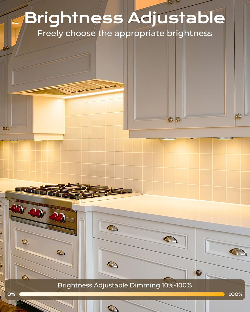 Smart Under Cabinet Lighting 6-Pack, LED Puck Lights Dimmable