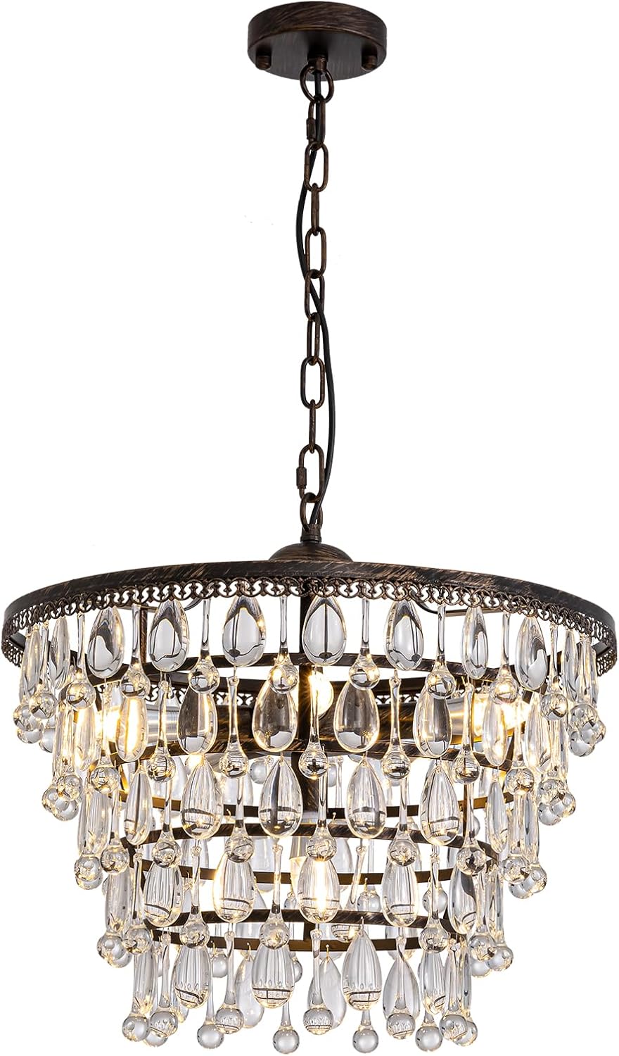Vintage Crystal French Empire Chandelier for Dining Rooms and Breakfast Nooks