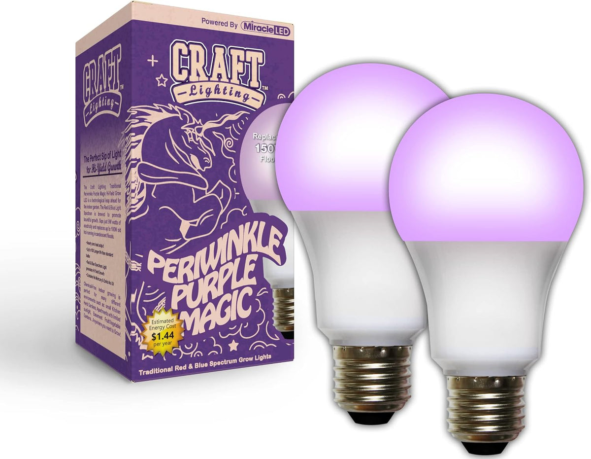 Periwinkle Purple Magic, Craft Lighting Grow Bulb (2-Pack)