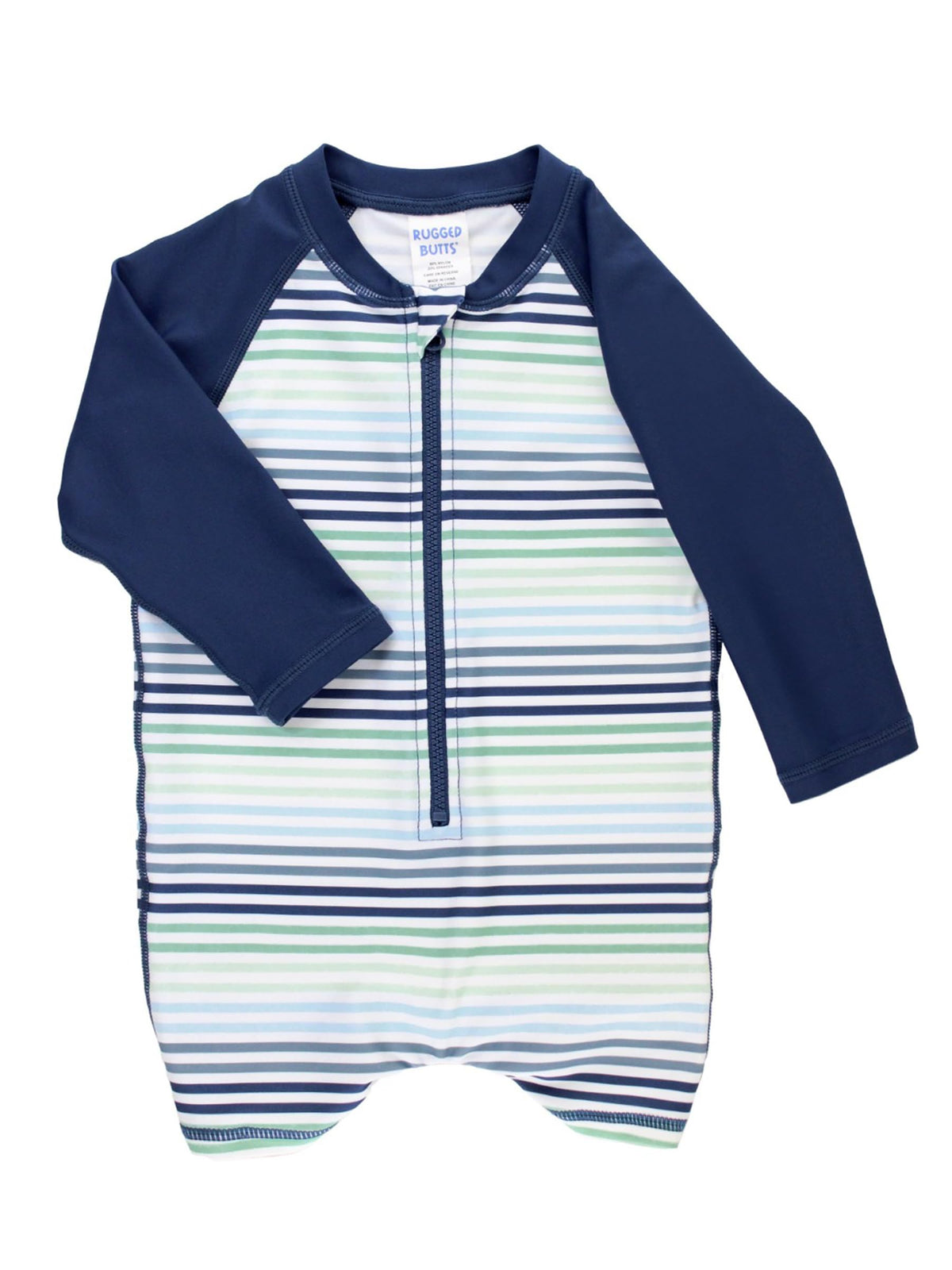 Baby Boy Rash Guard Striped - One Piece Sunsuit UPF 50+
