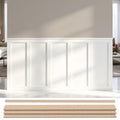 Premade Board and Batten Wainscoting Kit, Paintable MDF Accent Wall Panels with Molding Trim, DIY Wall Paneling Kit
