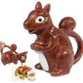 Squirrel Gravy Boat, 6 Oz Ceramic Sauce Boat for Gravy, Warming Sauces, Salad Dressings, Milk, Novelty Gift for