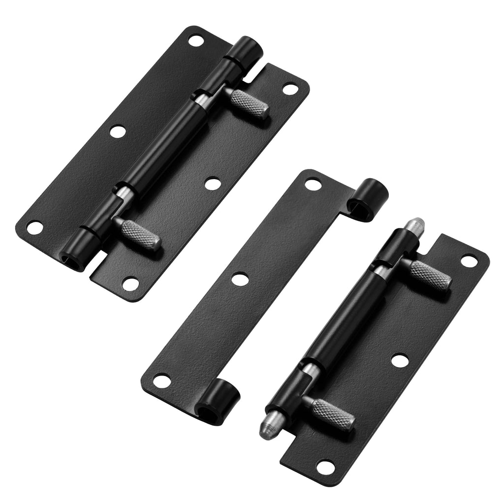 4 Inch Quick Release Hinge Rustproof Black Finish, 2 Pack