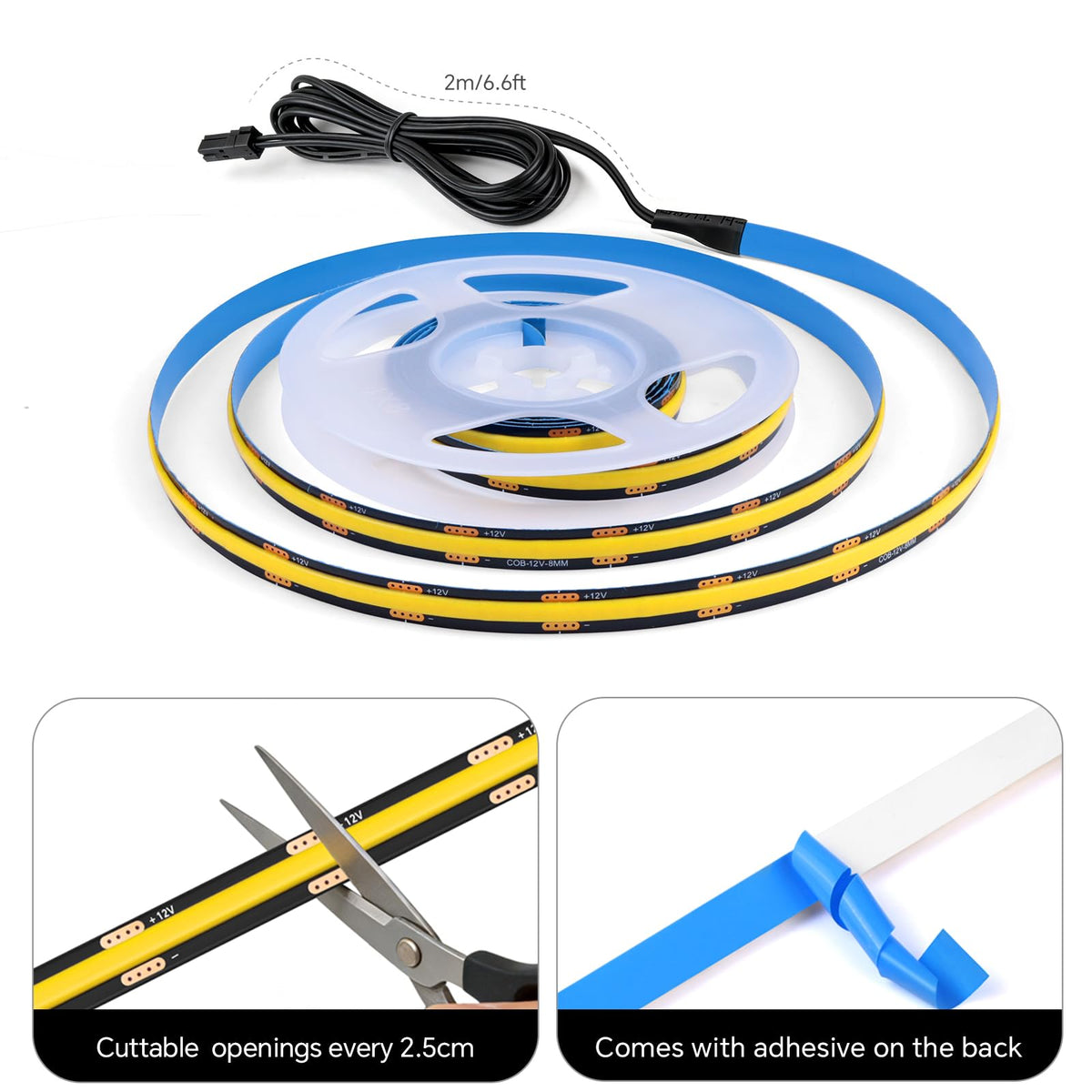Touch Dimmable LED Under Cabinet Lighting 6PCS 12V 3.3Ft