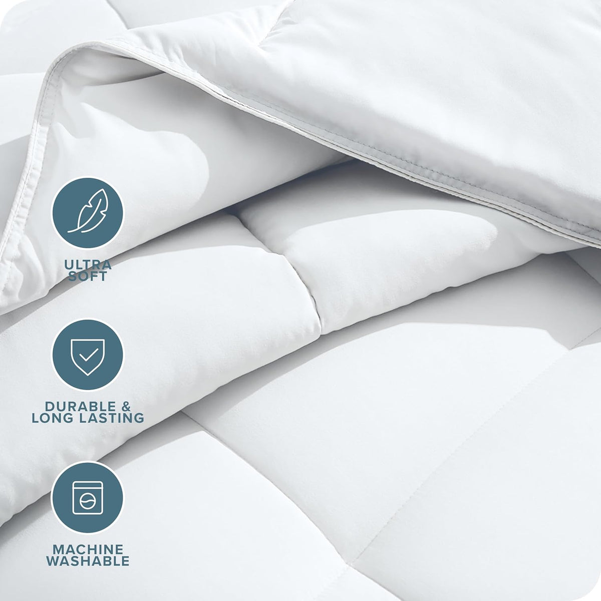 Duvet Insert Comforter - King/California King - Goose Down Alternative - Ultra-Soft - Premium 1800 Series