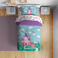 Magic Castle Toddler Comforter Set - 4 Piece Preschool Bedding Includes Comforter, Sheets & Pillow Cover - Super Soft