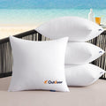 Outdoor Pillows Set of 4 16x16 Waterproof Throw Pillow Inserts