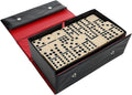 Double Twelve Dominoes Set - 91 Dominoes in Retro Travel Case - Set of 91