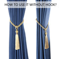 Curtain Tiebacks Hand-Woven Tassels Holdbacks - 2 Pack