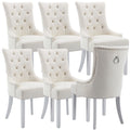 Mid Century Modern Dining Room Chairs Set of 6 Velvet Accent Chairs Upholstered Parsons Chair Side Host Chair /Living