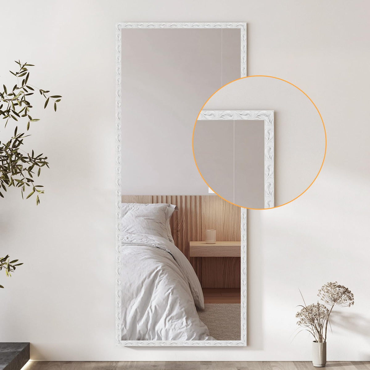 0.8" x16.4FT White Peel and Stick Crown Molding Trim - Flexible PVC Molding for Mirror Frames, Wall Decor & Furniture