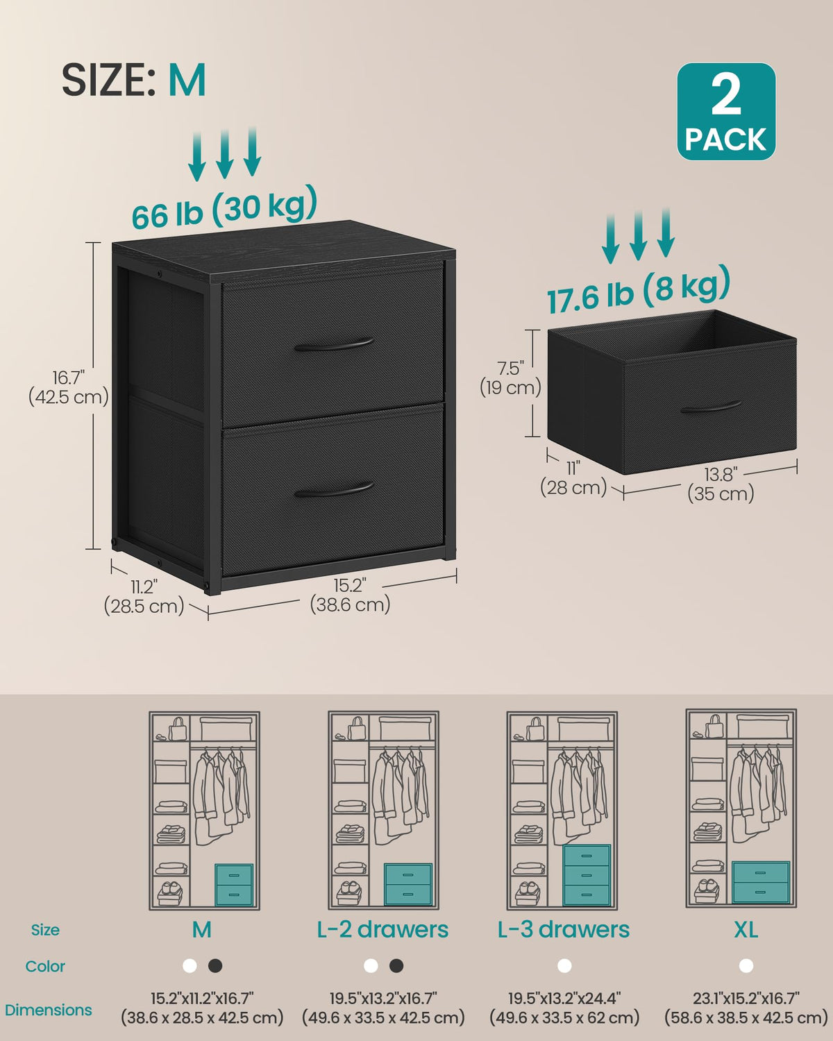 Closet Organizers and Storage, Stackable Storage Drawers