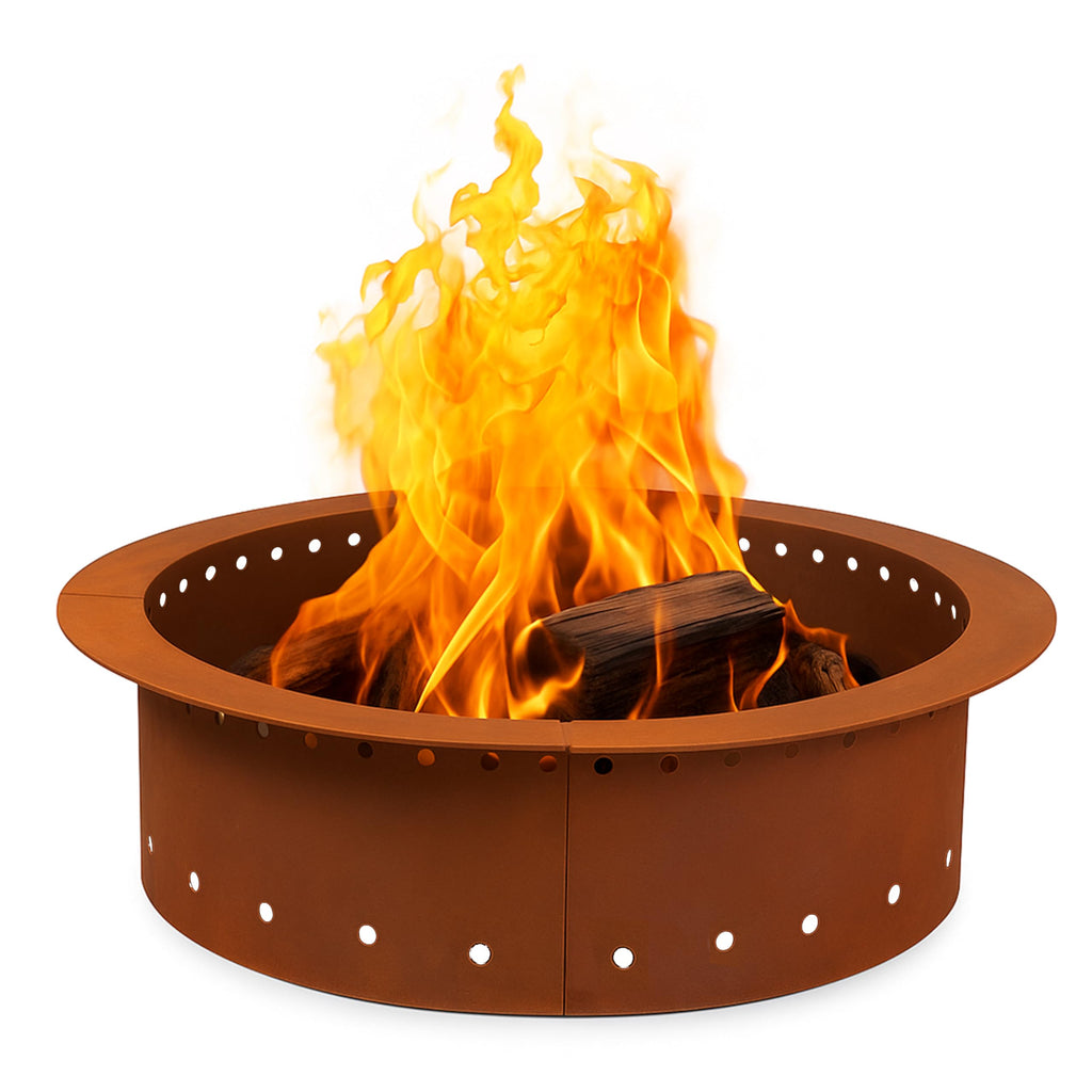 Smokeless Outdoor Fire Pit Ring Insert 36 Inch Round