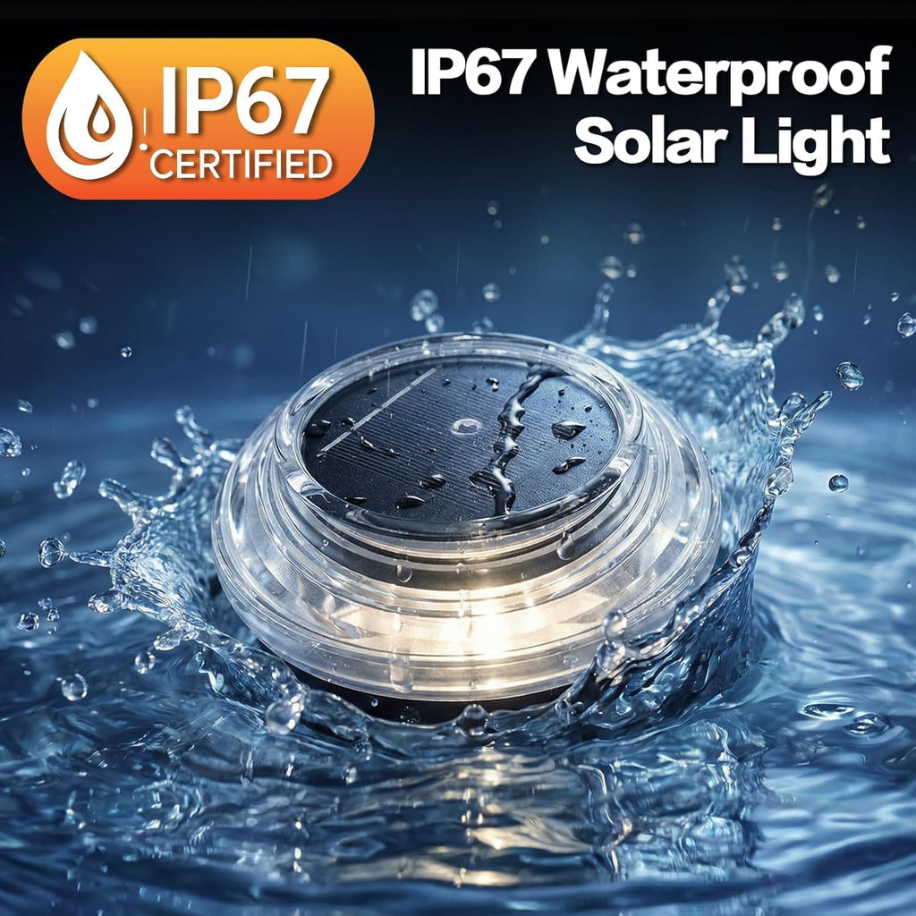 Solar Pathway Lights Outdoor, 12 Pack 12H Flat Walkway Lights