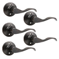 5 Pack Half Dummy Door Handles Oil Rubbed Bronze Dummy Lever Door Handle for Closets Right-Handed Dummy Door Levers