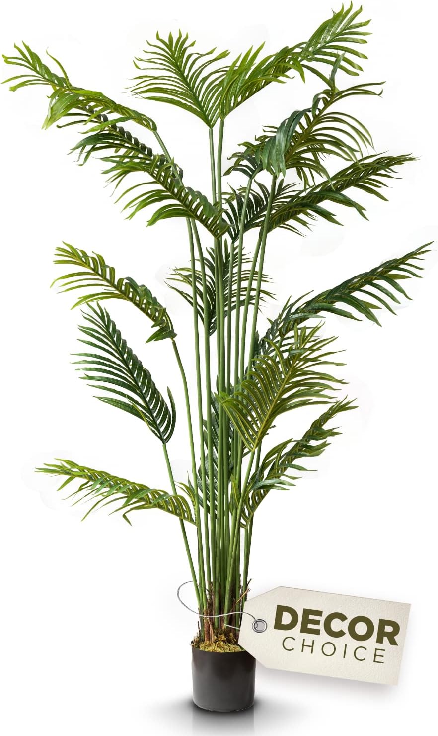 Artificial Palm Tree, Faux Plants Decor Indoor 6 Feet, Fake Plants Tall, Artificial Palm Plant & Large Plants Decor