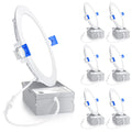 6 Pack 6 Inch 5000K Dimmable Canless Wafer LED Recessed Light