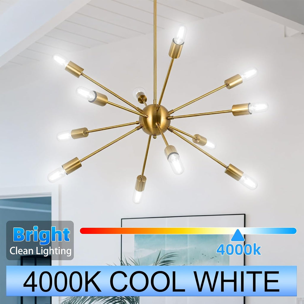 E12 T6 T25 LED Candelabra Bulb, 4000K Neutral White, 40W Equivalent