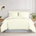 3-Sided Zipper Closure Duvet Cover - Easy On & Off Bedding, Egyptian Cotton Duvet Cover Set King Size (90" x