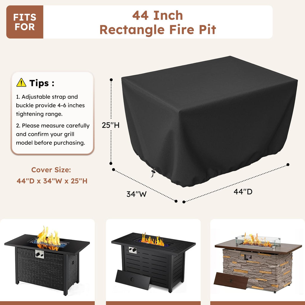 Fire Pit Cover for Outland Living 401/403, 44"L x 34"W x 25"H