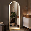65"x26" LED Arched Mirror Full Length with Dimmable Lights