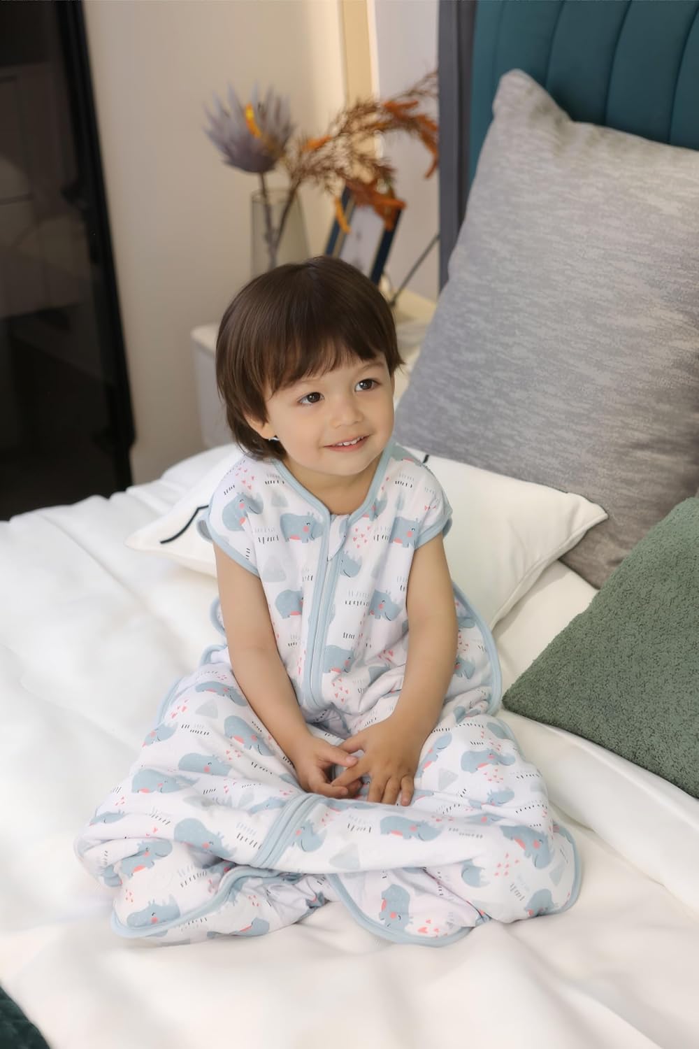 Baby Sleep Sack 2- 95% Rayon from Bamboo 5% Spandex Boys & Girls Wearable Blanket 1.0 TOG Toddler Sleeping Sack