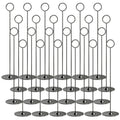 24PK Table Number Holders Place Card Holders 12 Inch Table Card Holders Steel Card Holders for Photos, Food Signs