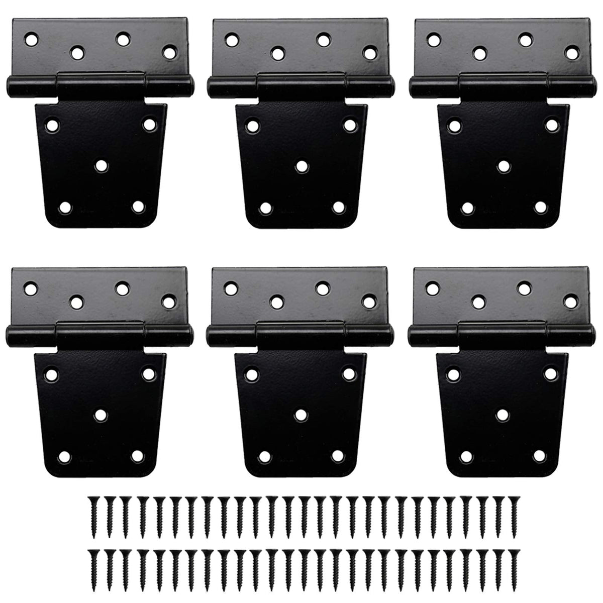 6 Pack 3.5 Inch Heavy Duty Gate Hinges, Barn Door Hinges with Screws