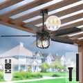 52-Inch IP65 Waterproof Outdoor Ceiling Fan with Lights for Patios