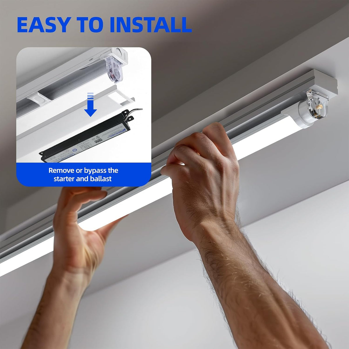 8FT LED Bulbs 44W 6500K Clear & Frost 12 Packs Bundles: T8 T10 T12 LED Tube Lights & 4500LM 6500K