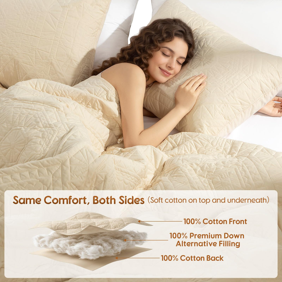 100% Cotton Paisley Quilt Set King Size, Cozy Lightweight