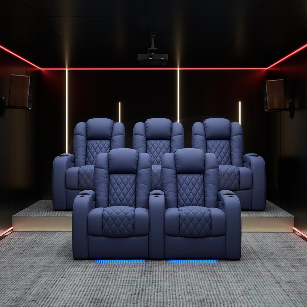 Theater Seating, Top Grain Leather Movie Theater Chair