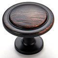 Oil Rubbed Bronze Round Cabinet Knobs,Zinc Pulls,1-1/4 Inch,30 Pack