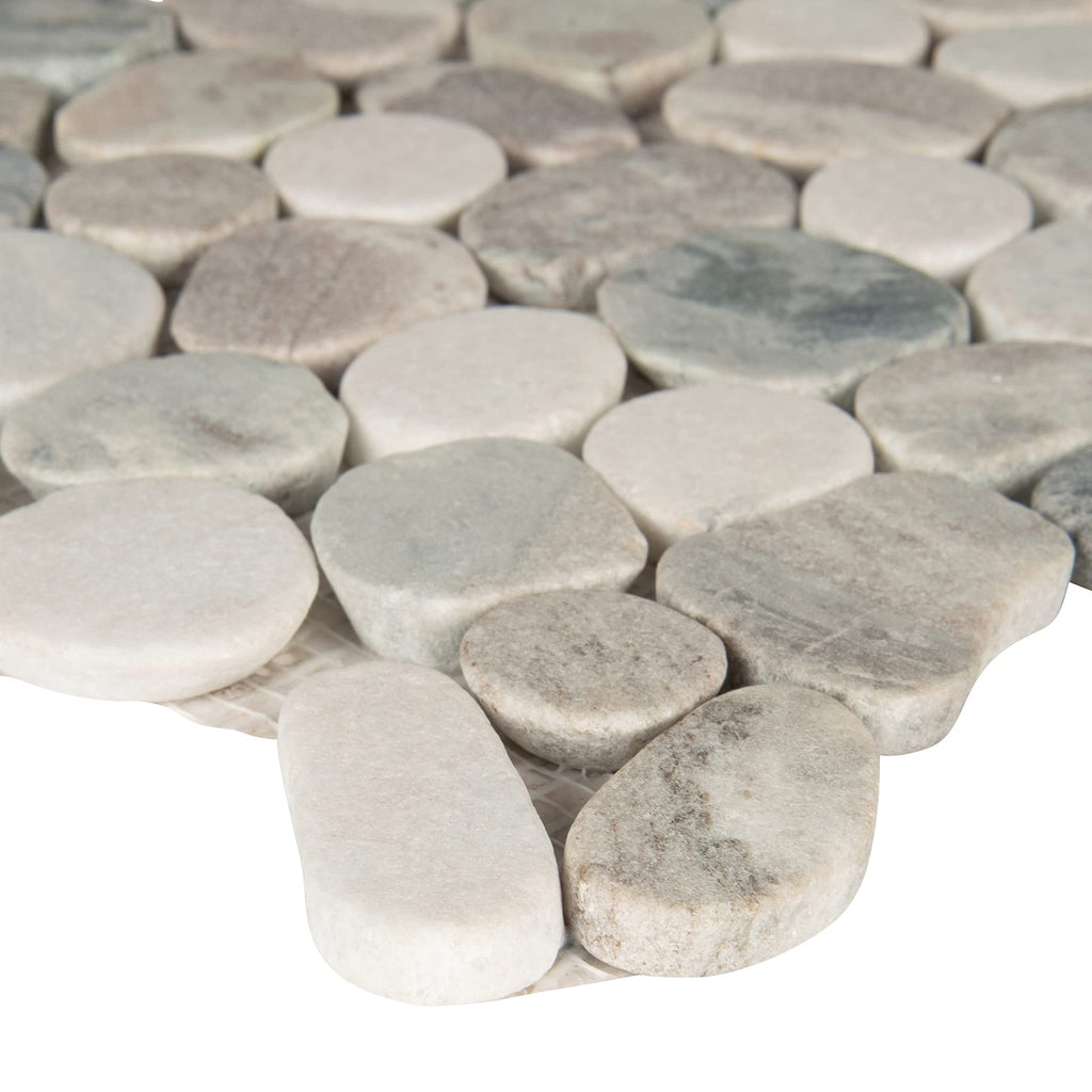 Marble Pebble Wall Tile | Puebla Greige | 11.75" x 11.75"