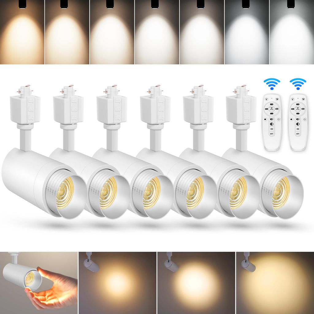 Zoomable 12W LED Track Light Head Dimmable H Track Lighting Remote Control Bright Ceiling Spotlight