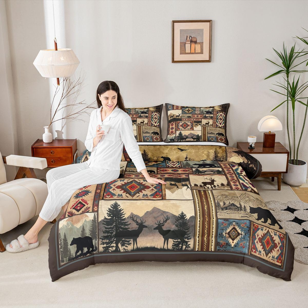 Rustic Cabin Comforter Set Bedding Set
