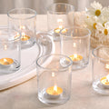 6 Pcs Large Clear Votive Candle Holder Tea Light Candle Holder Glass