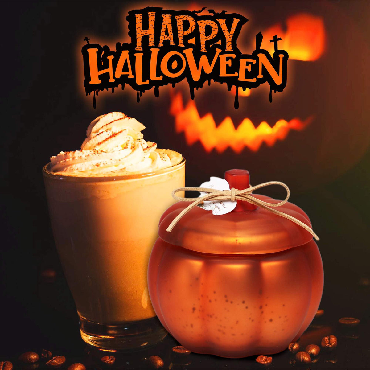 Fall Candle, Cinnamon Pumpkin Spice Candle, 12 oz Pumpkin Shaped Candles