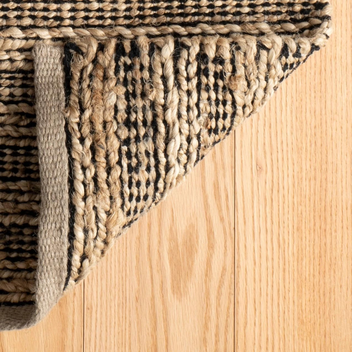 Simba Black Solid Handwoven Rug