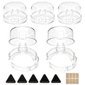 Stove Knob Safety Covers 5 Pack, Dual-Button Oven Knob Covers, White