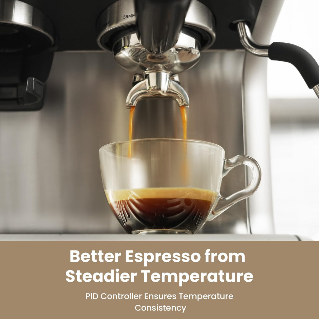 Dual Boiler Espresso Machine With Built‐In Burr Grinder