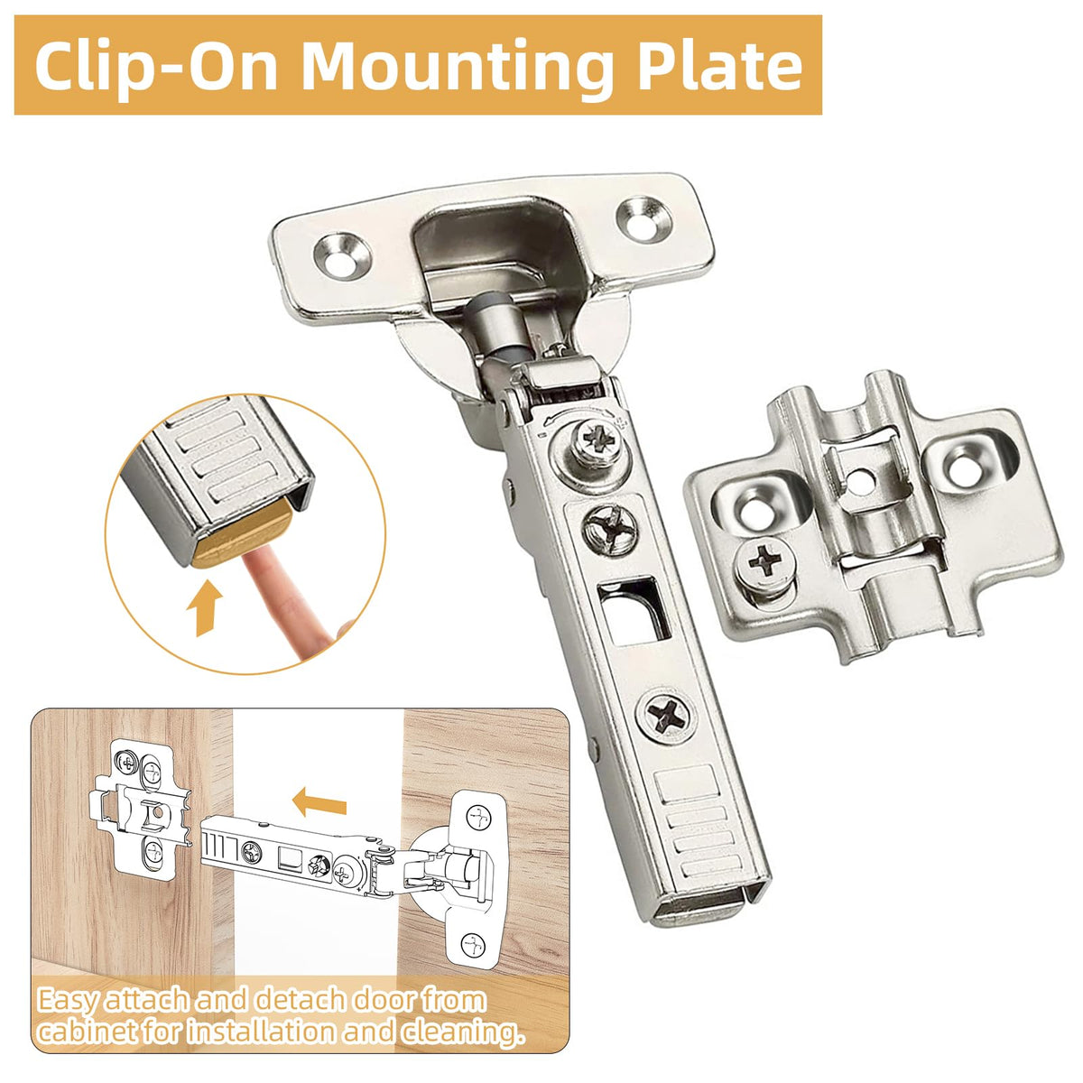 60 Pack Frameless Inset Soft Close Cabinet Hinges