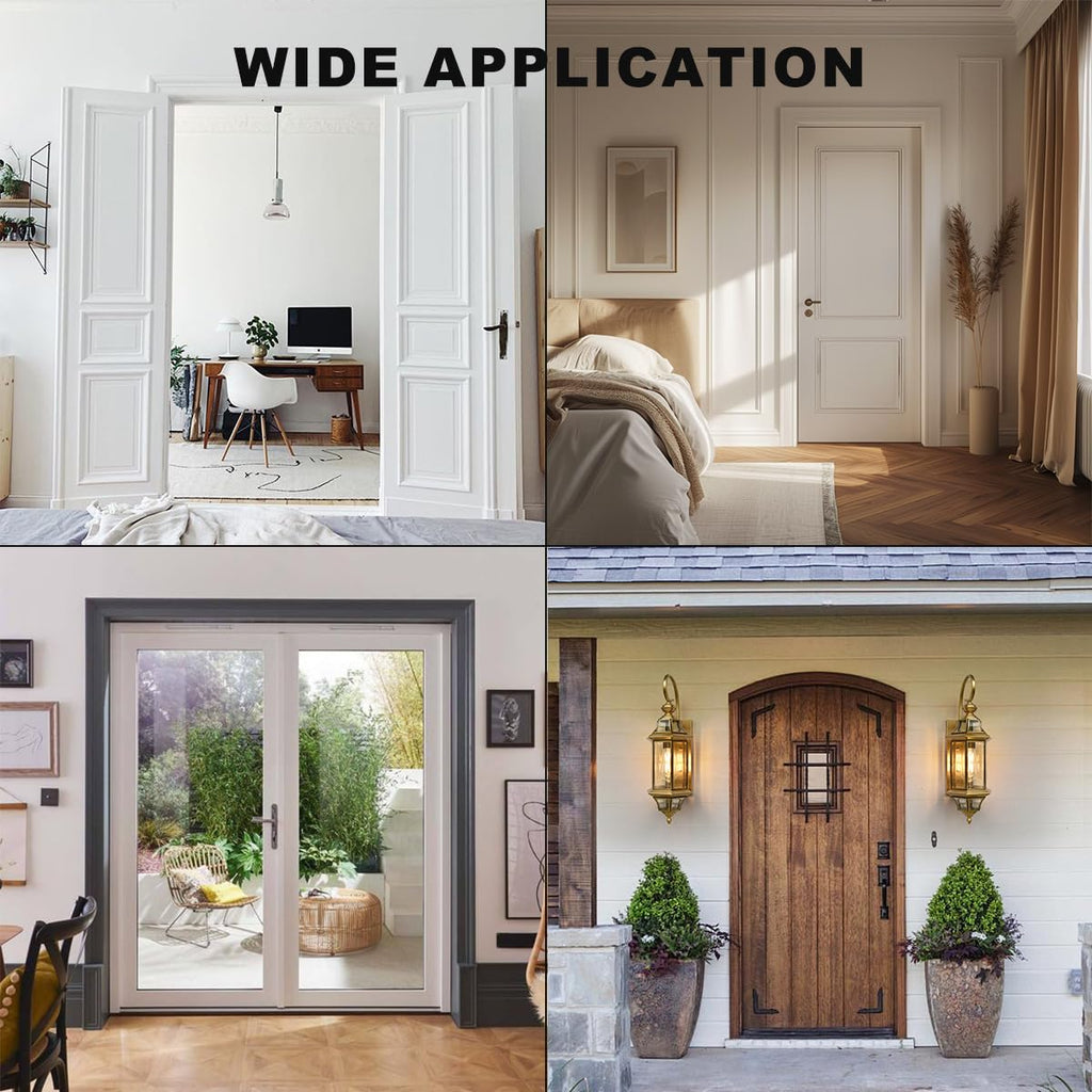 12 Pack Non-Mortise Door Hinges - Easy to Install, 4" × 3" Stainless Steel Door Hinges - Smooth Movement and Heavy