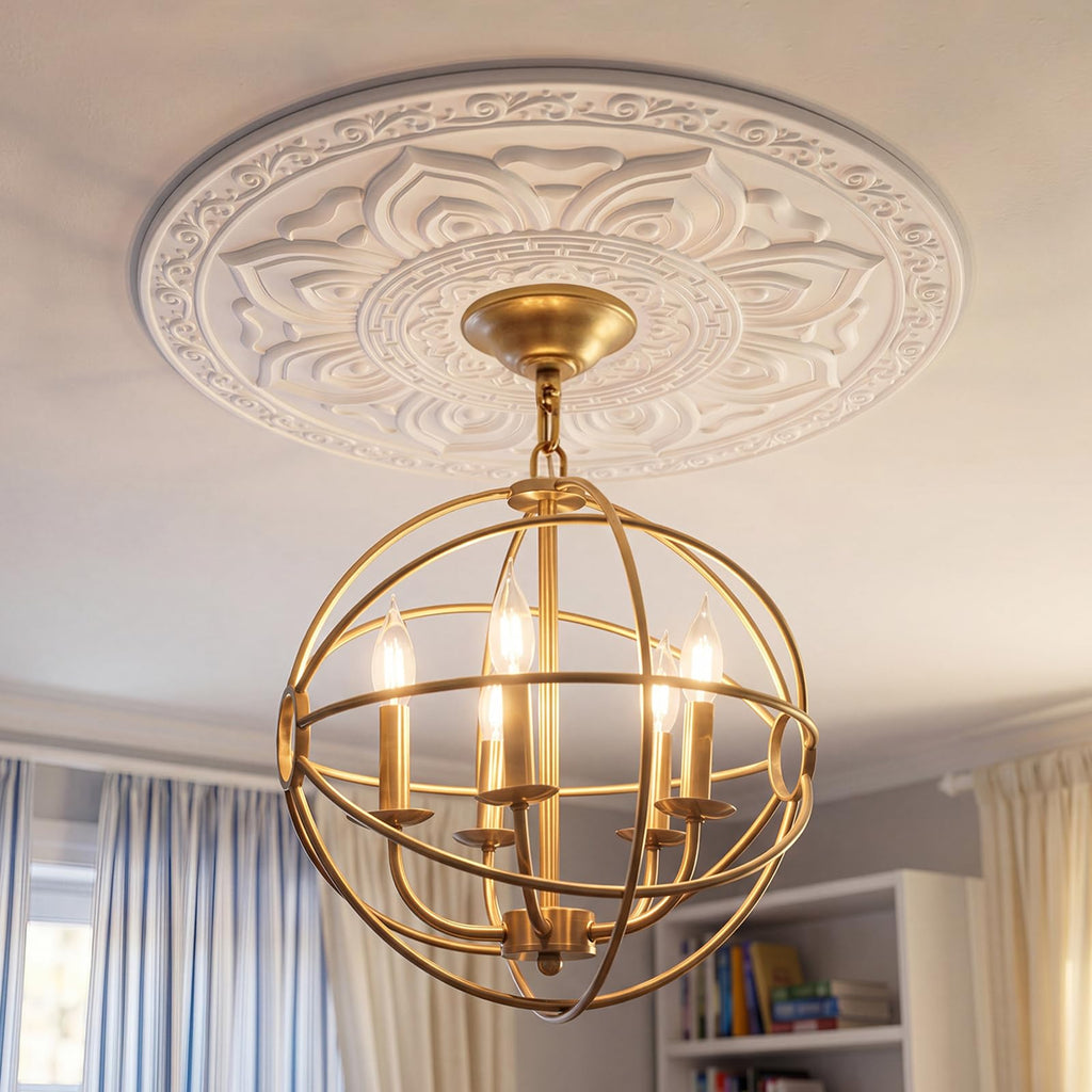 24" OD x 4.72" ID Large Chandelier Ceiling Fan Medallion