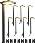 5W 3000K LED Low Voltage Landscape Pathway Lights Black, 8 Pack
