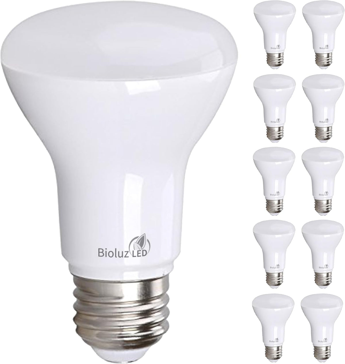 10 Pack BR20 LED Bulbs Indoor Flood Light R20 Dimmable High CRI 2700K Warm White, 50 Watt Equivalent Uses 7W, 540