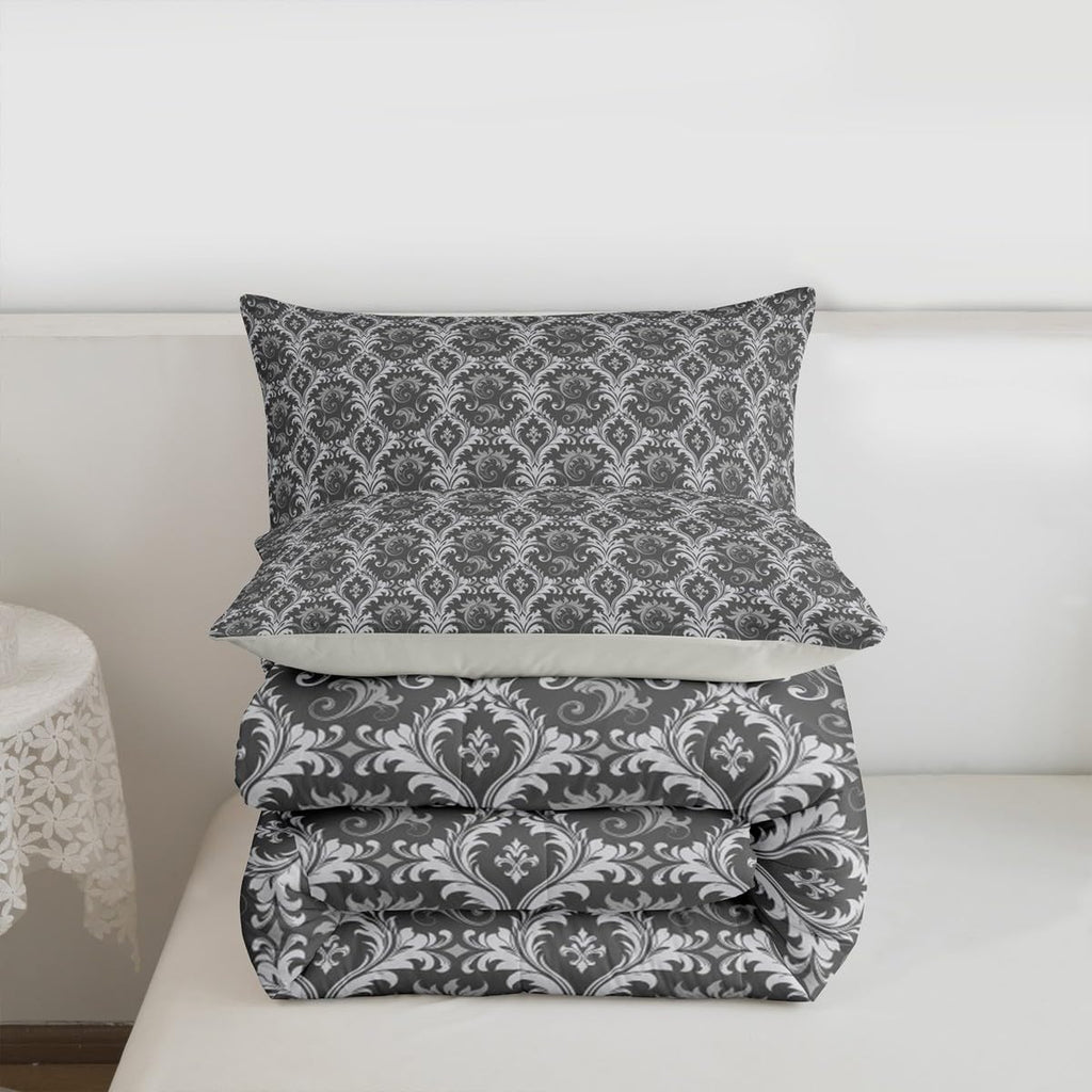 Gothic Damask Comforter Set Bedding Set 3 Pcs