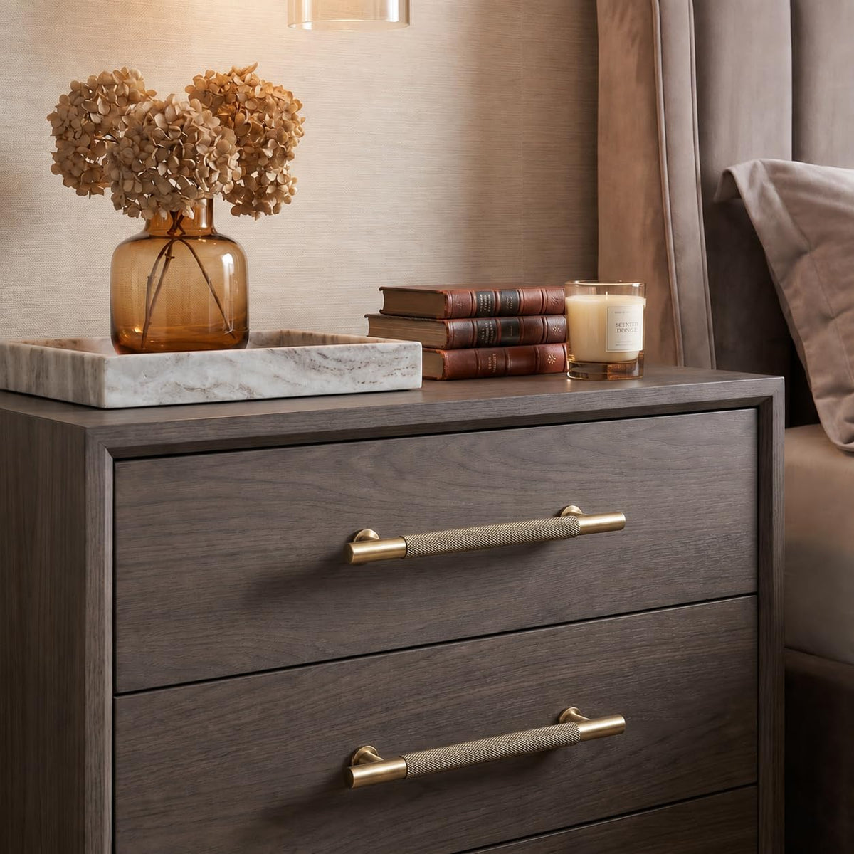 24 Inch(610mm) Soild Knurled Gold Appliance Pulls Brushed Brass Cabinet Pulls Drawer Pulls Kitchen Hardware