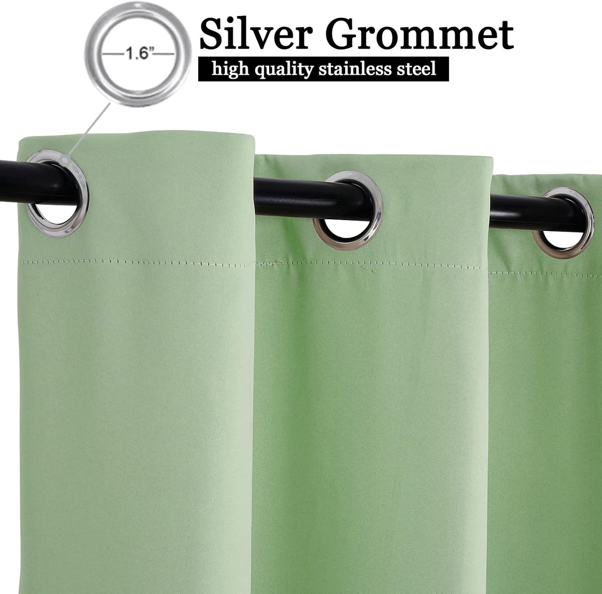 Outdoor Curtains (1 Panel) Waterproof,Garden Blackout Thermal Insulated Sun Shades Privacy Curtain for Outside, Indoor Window