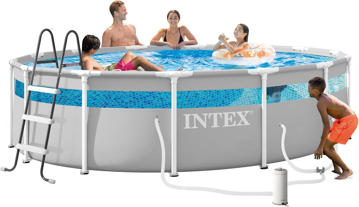 26721MZ 14ft x 42in Prism Frame Clearview Premium Above Ground Pool Set: Includes 1000 GPH Krystal Clear Cartridge